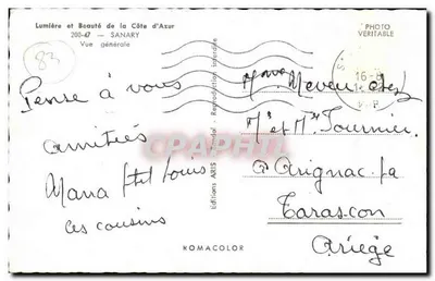 Sanary-sur-Mer — Ogólny widok — Wydawnictwo ARIS — Rewers