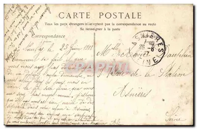 Paris — La Sorbonne, M. Chatelain, Conservateur de la Bibliothèque de l'Université, Membre de l'Institut — Verso