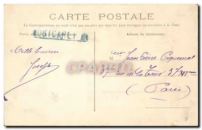 Montcaret - A Igreja Romana - Bilhete postal antigo — Verso