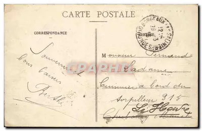 Châteauneuf (Charente) — Hotel da Cidade e Tribunal de Paz — J.S.D. n°2327 — Verso