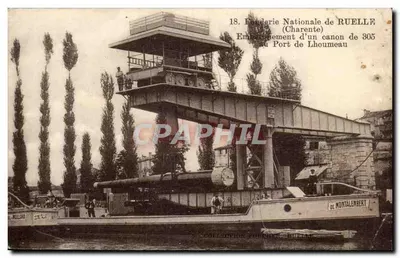 Fundição Nacional de Ruelle (Charente) — Embarque de um canhão de 305 no Porto de Lhoumeau — editor Montalembert