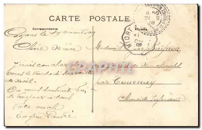 COGNAC — La Place du Marché — Aux Dames de France, Cognac — Verso