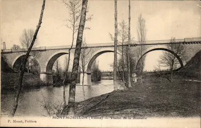 Montmorillon (Vienne) — Viaduto da Cervejaria — P. Mouet, Poitiers