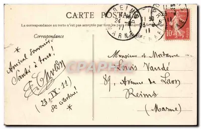 Parthenay — Drzwi zegarowe (XIII w.) — E. Cordier, wyd. Parthenay — Rewers