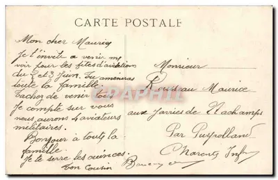 Jarnac (Charente) — Praça do Castelo com trêmio — L. Lebouy, editor — Verso