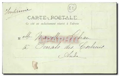 Mulher à beira do mar — Tipo de Matelote — L.T. Alice — Tipo 50.b — Calais — Verso