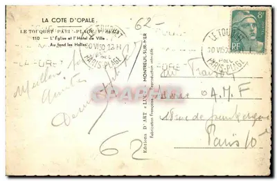 Le Touquet-Paris-Plage — A Igreja e o Palácio de Município — Éditions d'Art & L'ÉC — Verso