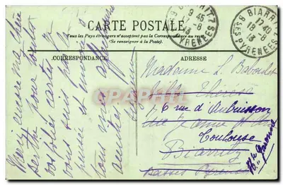 Paris-Plage — A Floresta nas Ribeiras da Cauche — editor T. Coguer, n° 126 — Verso