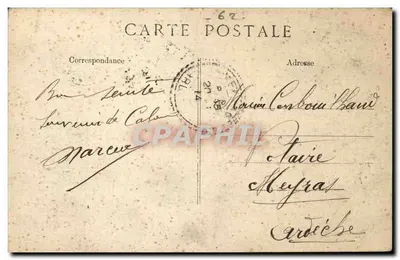 Calais — Pomnik upamiętniający podwodny okręt «Pluviose» — Wydawca B.D. — Rewers