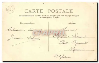 Calais - Kasyno i plaża — wydawca nieznany, n° 105 — Rewers
