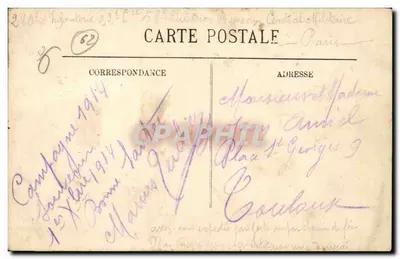 Lembrança de Béthune — soldado em uniforme de campanha — editor L.L. — Verso