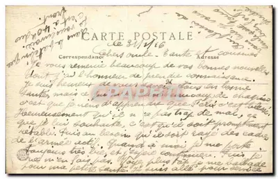 Hesdin (P.-de-C.) - A Rua de Arras — Imp. Lib. Herbay, Hesdin, n°28 — Verso
