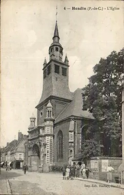 Hesdin (P.-de-C.) - A Igreja — Imp. Lib. Herbay, Hesdin