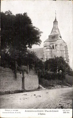 Avesnes-le-Comte (Pas-de-Calais) — A Igreja — Editor G. Baudier, n° 2368 bis