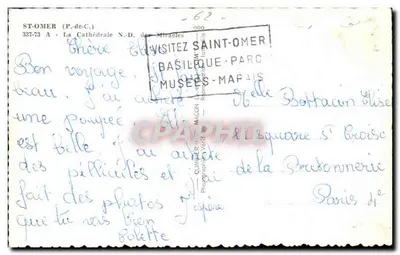 Saint-Omer — Katedra NMP Dziewicy Cudotwórczyni — Wydawca C. Macon, nr 337-73 — Rewers