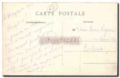 Saint-Pol (P.-de-C.) — A Subprefeitura — Imp. de L'Abeille de la Ternoise, Bouley, Cardor, St-Pol — Verso