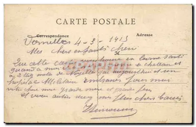 Mazingarbe (P.-de-C.) — Castelo de M. Wattebled — A.M., Béthune — Verso