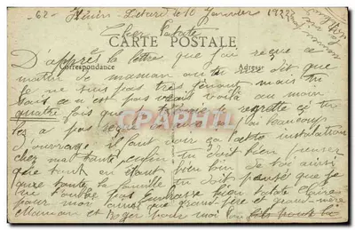 Hénin-Liétard (P.-de-C.) após a guerra — Rue de la Gare — Editor: P. Pâcheois, Béthune — Verso
