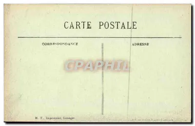 Montreuil-sur-Mer — Promenade dos Muros — M. T., Impressor, Limoges — Verso