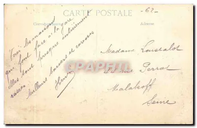 Arras — Place de la Gare, após o bombardeio de 6 de outubro de 1914 — edição não identificada — Verso