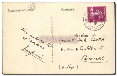 Arras — Rue Ernestale — LL — Verso