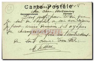 Calais — Os Submarinos « Ventôse » e « Germinal » e Contratorpedeiro « Lance » no Estaleiro Carnot — LL. — Verso