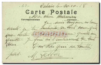 Calais — Rue Royale, widok z Grand Hôtel — LL — Rewers