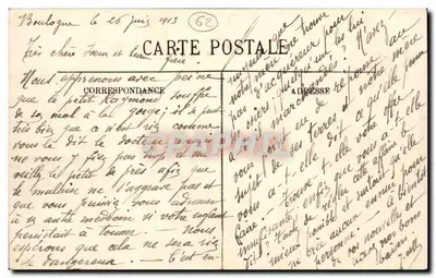 Boulogne-sur-Mer — O Cais do Estaleiro — Editor P. G. n° 69 — Verso