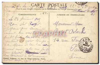 Marceuil (P.-de-C.) — Ruiny zniszczonej poczty — Huret, wydawca — Rewers