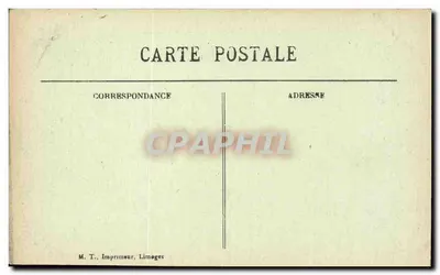 Montreuil-sur-Mer — As Fortificações — M. T., Impressor, Limoges — Verso
