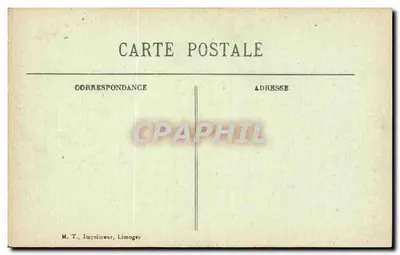 Montreuil-sur-Mer — As Fortificações — Editor M. T., Impressor, Limoges — Verso