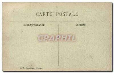 Montreuil-sur-Mer — Os Muros — Impressora M. T., Limoges — Verso