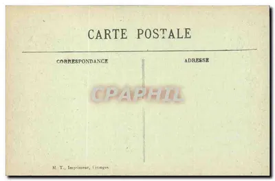 Montreuil-sur-Mer — Vista panorâmica — M. T., Impressor, Limoges — Verso