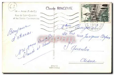 Rue de Saint-Quentin — Arras (Pas-de-Calais) — C. REANT, Editore — Verso
