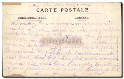 Avesnes-le-Comte — Rue des Fossés (N° 1) — Wyd. Charles Ledieu, Arras — Rewers