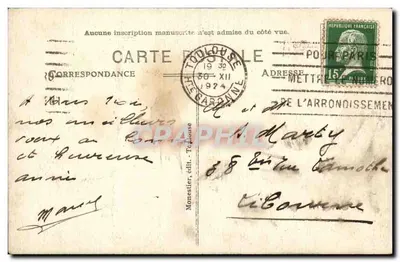 Toulouse - Hotel d'Assézat — L. M. editor — Verso