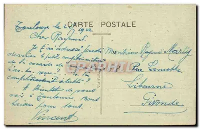 Toulouse — Faculteit der Wetenschappen — Impr. fot. Merlin, Toulouse — Achterkant