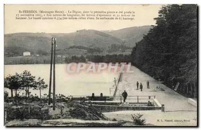 St-Ferréol (Montanha Negra) — A Digue e o bassin — M. L. Maurel, editor, Revel