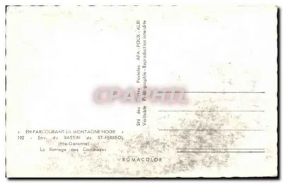Zbiornik Camimazes — Okolice zbiornika St-Ferreol (Hte-Garonne) — Sté des Cartes Postales APA-POUX-ALBI — Rewers