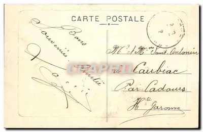 St-Ferréol — La Gerbe d'eau s'élève à 25 m. de haut dans un beau Parc — Edición Moderna J. F. M. E. G. — Reverso