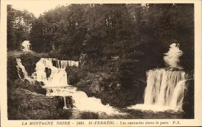 A Montanha Negra - St-Ferréol - As cachoeiras no parque - P.X. - 5461