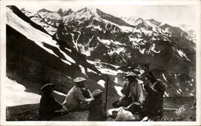 Refeição de pastores nas montanhas — Pyrénées-Océan — Edições Labouche, Toulouse