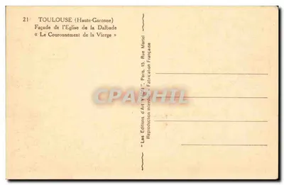 Tolosa (Alta Garonna) — Facciata della Chiesa della Dalbade — Il Coronamento della Vergine — Verso