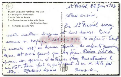 Bassin de S'GéréroL — vista panorâmica — Edição NARBQ 61, Atelier da L.U.R.S.S. - Toulouse — Verso