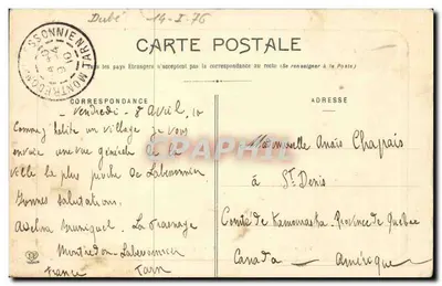 Toulouse — Visão Geral sobre a Garonne — Fototipia Labouche Frères, Toulouse — Verso