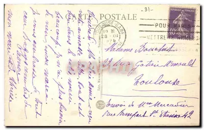 Toulouse — Os Pontes Gêmeos e o Bassin da Embocadura — Editor: Baute-Garonne, n° 44 — Verso
