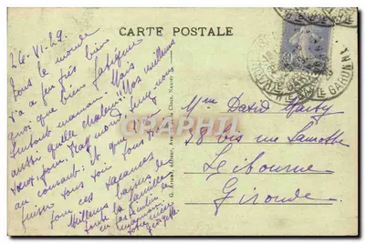 Toulouse — Wewnętrzny dziedziniec Hôtel de Pierre — Rue de la Dalbade — G. Ariano, wydawca, n° 100 — Rewers