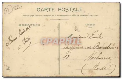 Toulouse - Kolumna z 1814 — Pomnik wybudowany na wzgórzu dominującym nad miastem na cześć ofiar francuskich i brytyjskich z bitwy z 10 kwietnia 1814 — wydawca: Phototype Labouche Frères, Toulouse — Rewers