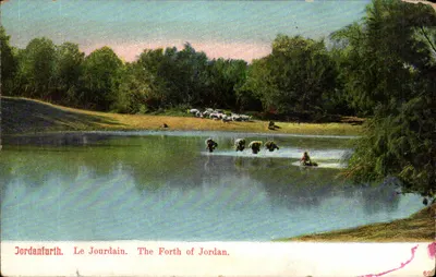 Jordanfurth — O Jourdain — O Forth do Jordan — editor Weltpost-Verein, n° 20 229