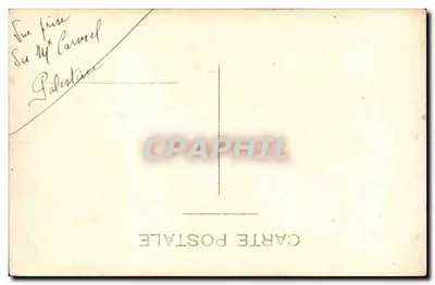 Vue do Monte Carmelo — Palestina — Carta postal — Verso